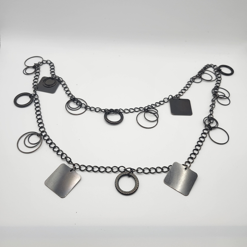 Source Unknown Black Geometric Necklace